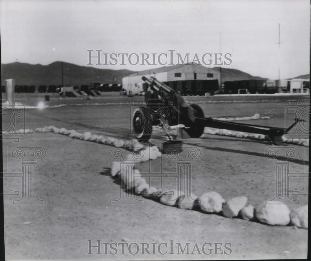 1961 Press Photo Night turned to day after the atomic test blast from Yucca Flat - Historic Images