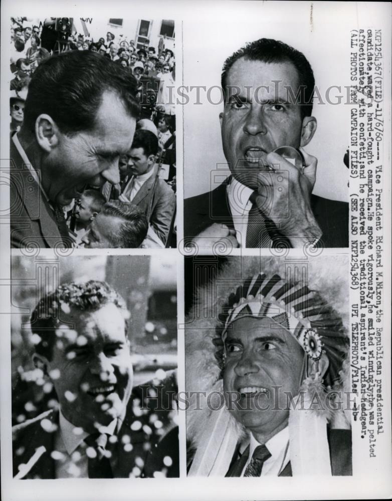 1960 Press Photo Richard Nixon through Republican Presidential Campaign Tour - Historic Images