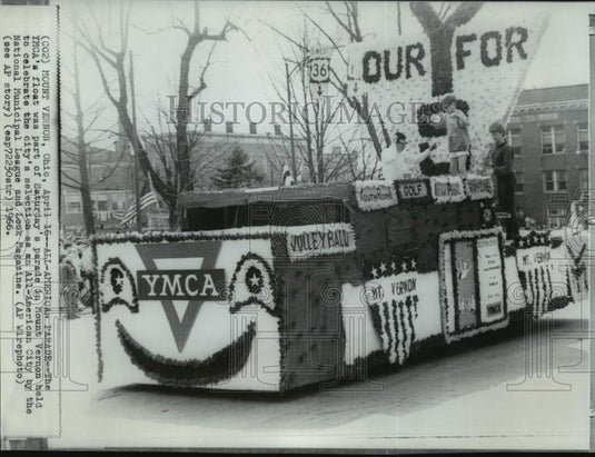 1966 Wire Photo The YMCA float at Mount Vernon Celebration parade - cvw25988 - Historic Images
