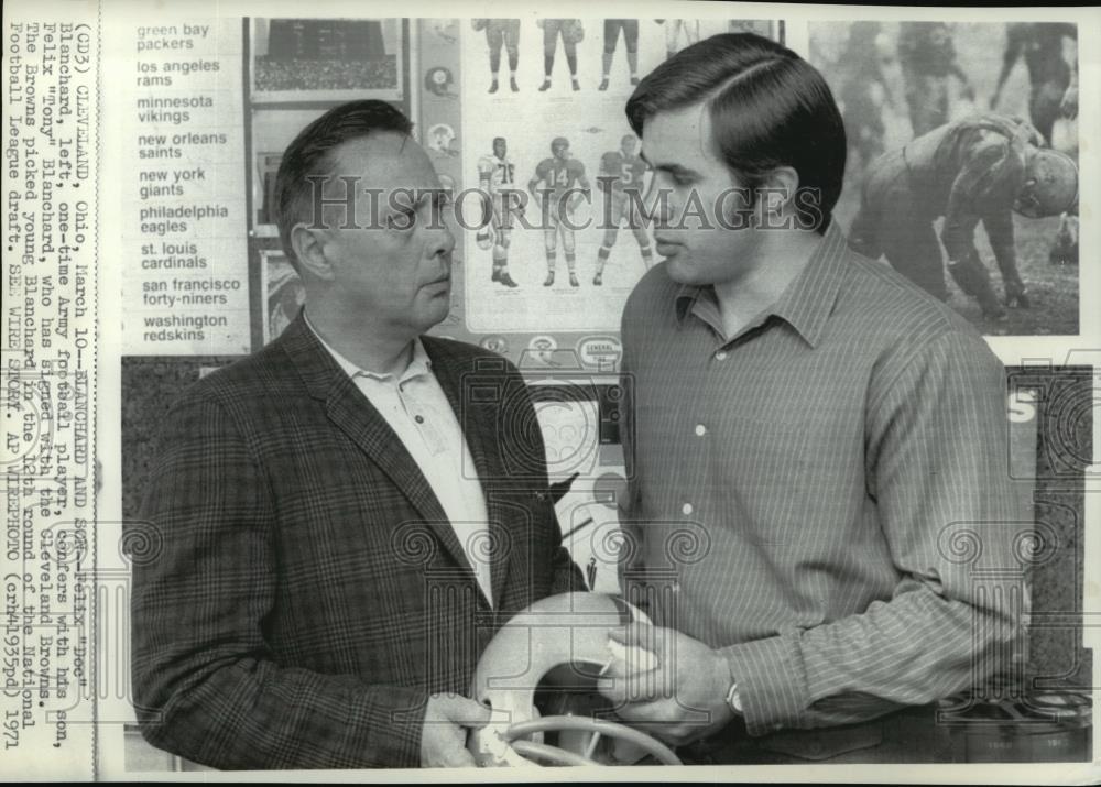 1971 Wire Photo Football-Felix (Tony) Blanchard and Felix (Doc) Blanchard. - Historic Images