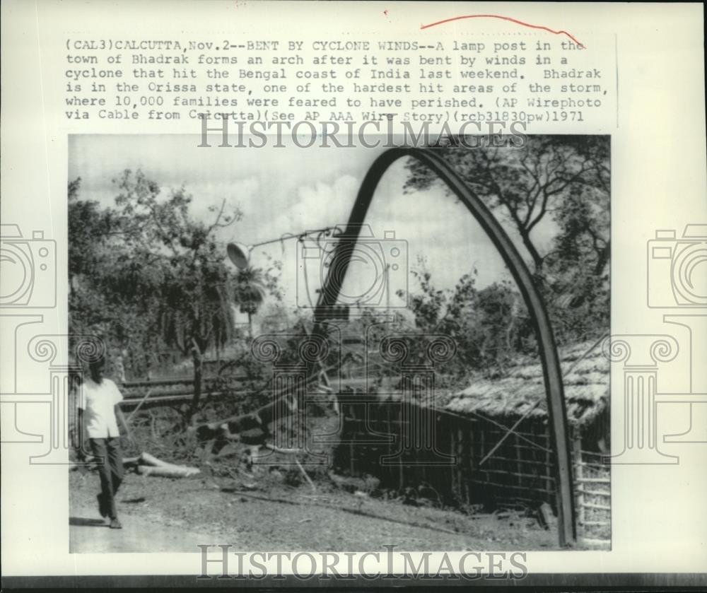 1971 Wire Photo Bhadrak at Bengal coast of India, one of hardest hit by cyclone - Historic Images