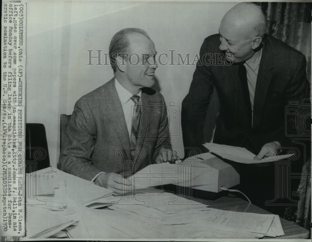 1970 Wire Photo John H Glenn, candidate for Democratic nomination- US Senate - Historic Images