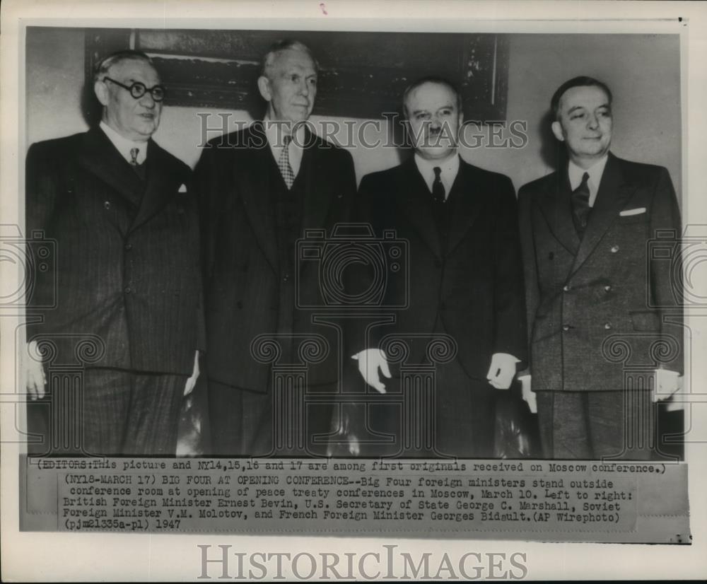 1947 Wire Photo Big Four foreign ministers conference in Moscow, Russia - Historic Images