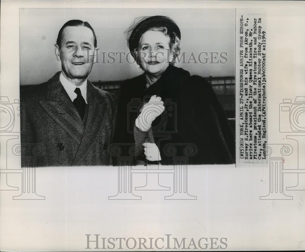 1949 Wire Photo Firestones attended International Rubber Study Group in Europe - Historic Images