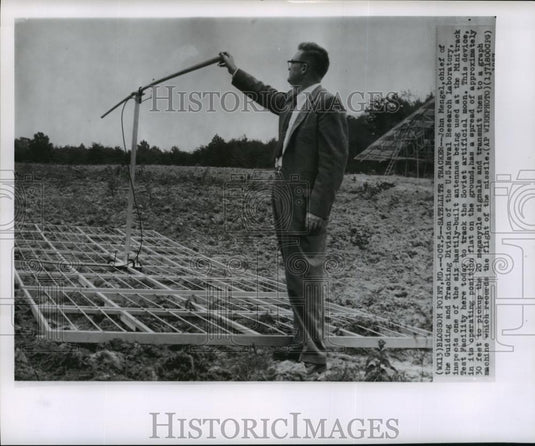 1957 Wire Photo John Mengel- Guiding & Tracking Division of US Naval Research - Historic Images
