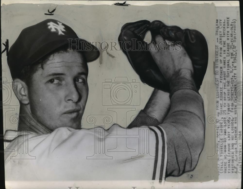 1942 Wire Photo William (Bill) Voiselle, Giant Rookie pitcher - cvw26812 - Historic Images