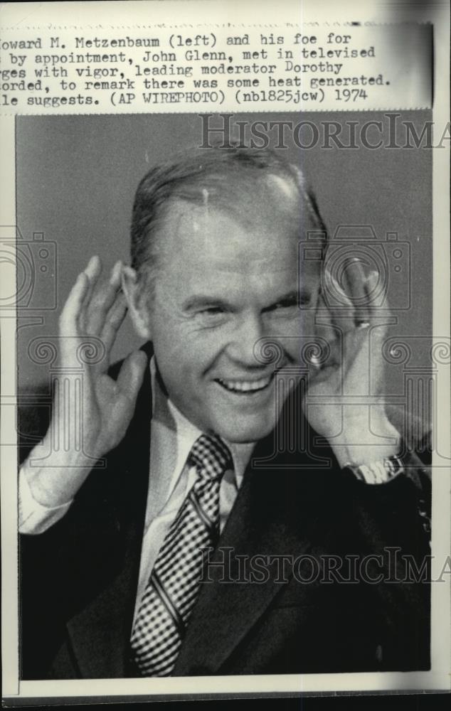 1974 Wire Photo John Glenn during debate with Howard Metzenbaum - cvw27011 - Historic Images