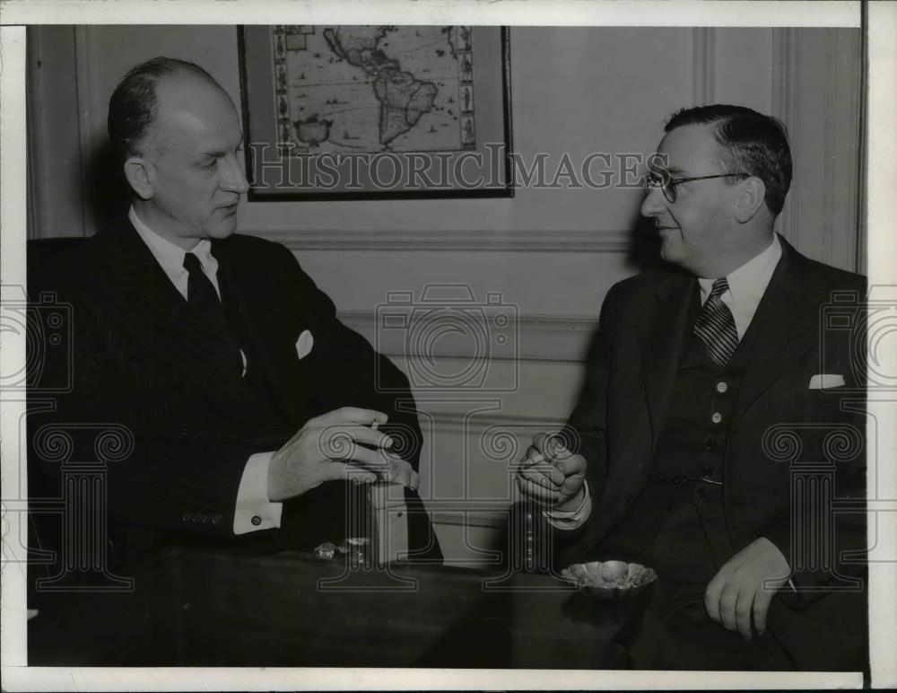 1943 Press Photo Sumner Welles, Rodolfo Michels in Washington, D.C. - nef29683 - Historic Images