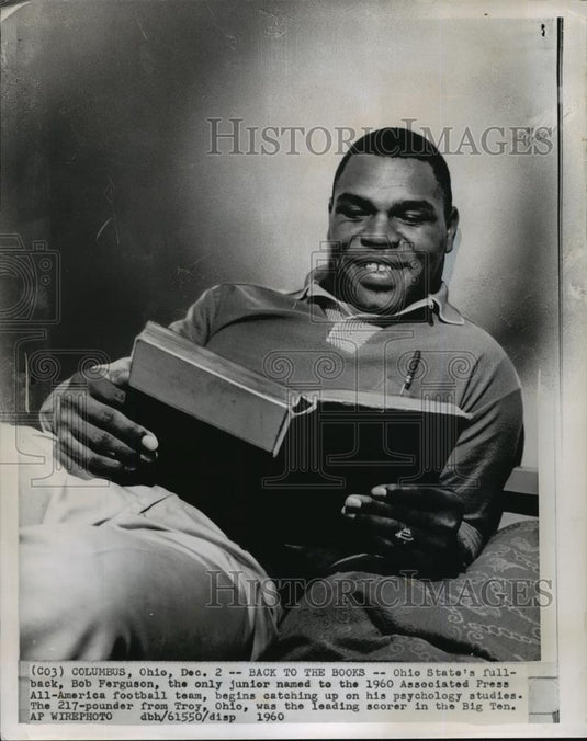 1960 Wire Photo Ohio State's fullback Bob Ferguson AP All America football team - Historic Images