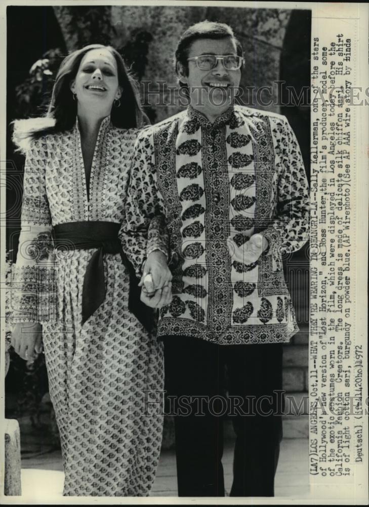 1972 Wire Photo Sally Kellerman star of &quot;Lost Horizon&quot; and producer Ross Hunter - Historic Images