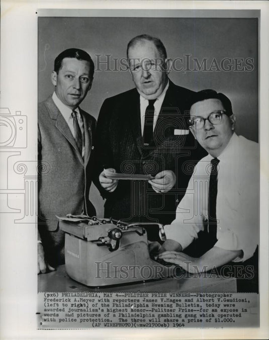1964 Wire Photo Pulitzer Prize Winning Photographers-1964 in Philadelphia. - Historic Images