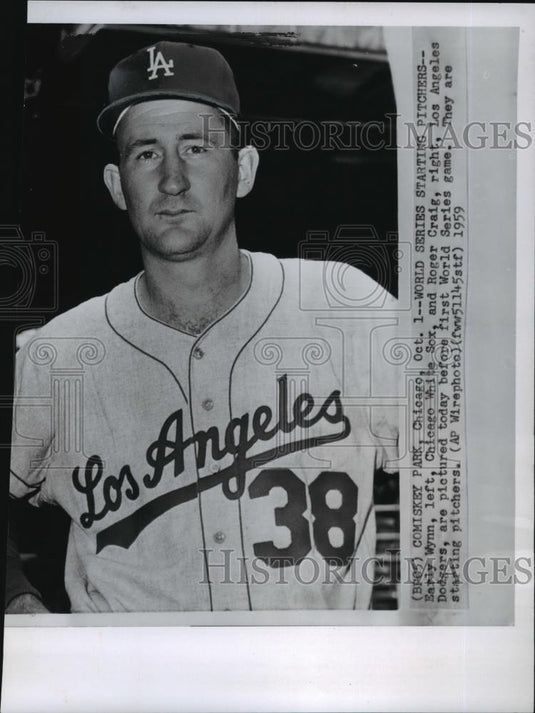 1960 Wire Photo Roger Craig, Dodgers pitcher, suffers fractured collarbone - Historic Images