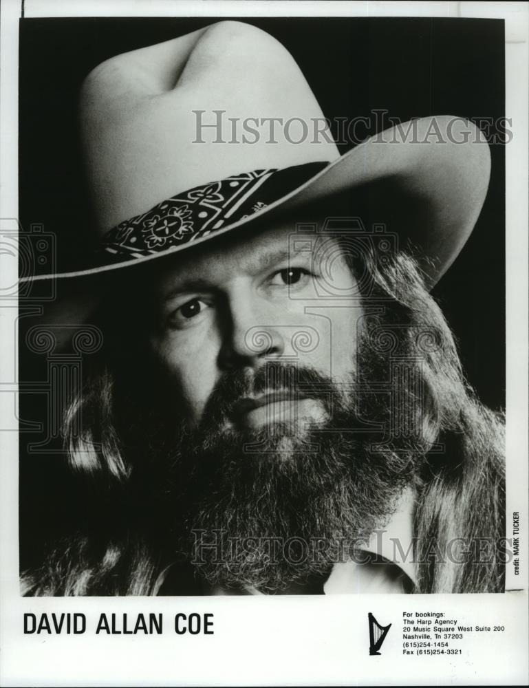 1991 Wire Photo David Allan Coe, songwriter - cvw27288 - Historic Images