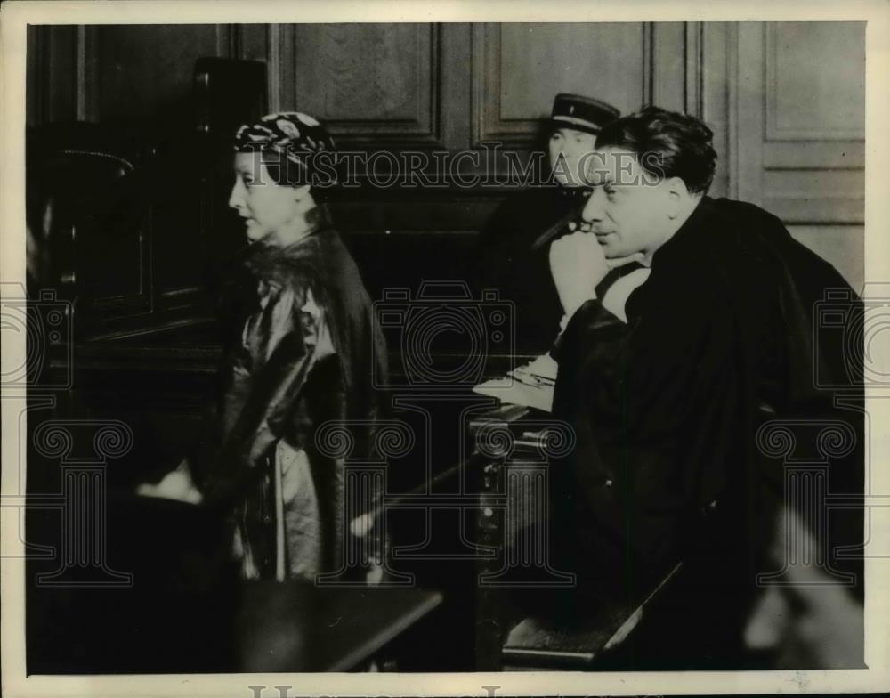 1933 Press Photo Mireille Lafarge at Paris Correctional Court, France - Historic Images