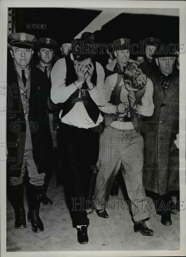 1937 Press Photo Escaped O&#39;Connell Kidnappers Recaptured In a Rooming House - Historic Images