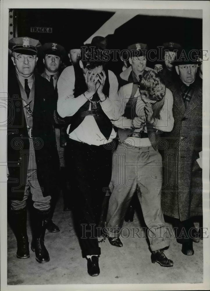 1937 Press Photo Escaped O'Connell Kidnappers Recaptured In a Rooming House - Historic Images