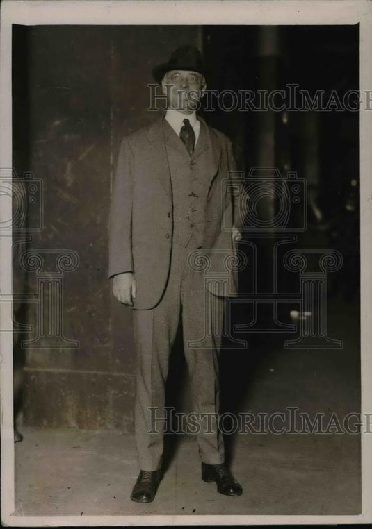 1923 Press Photo Professor Irving Fisher of Yale University Touring US - Historic Images