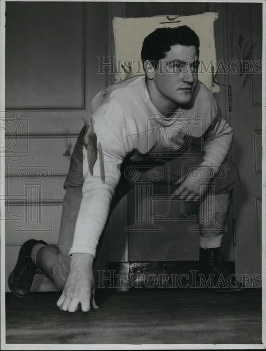 1940 Press Photo Carl Goldring captain & center Glenville football - net26183 - Historic Images