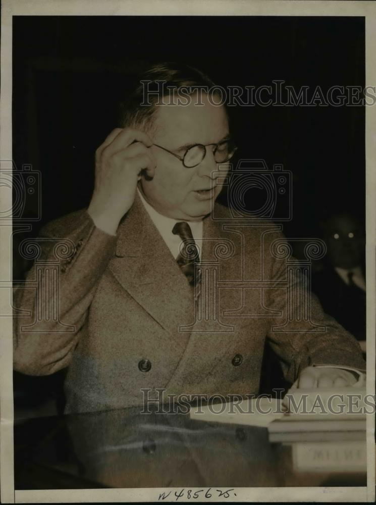 1939 Press Photo Walter M.W. Splawn Testifying for House Interstate Committee - Historic Images