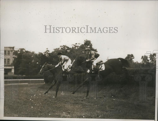 1938 Press Photo Belmont NY steeplechase Sumatra, Rideaway &Tioga - net27716 - Historic Images