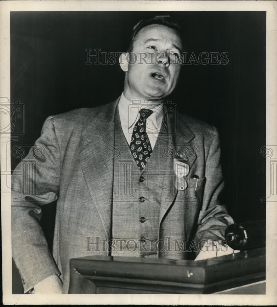 1947 Press Photo Walter Reuther, UAW Pres. address at UAW Convention Opens - Historic Images