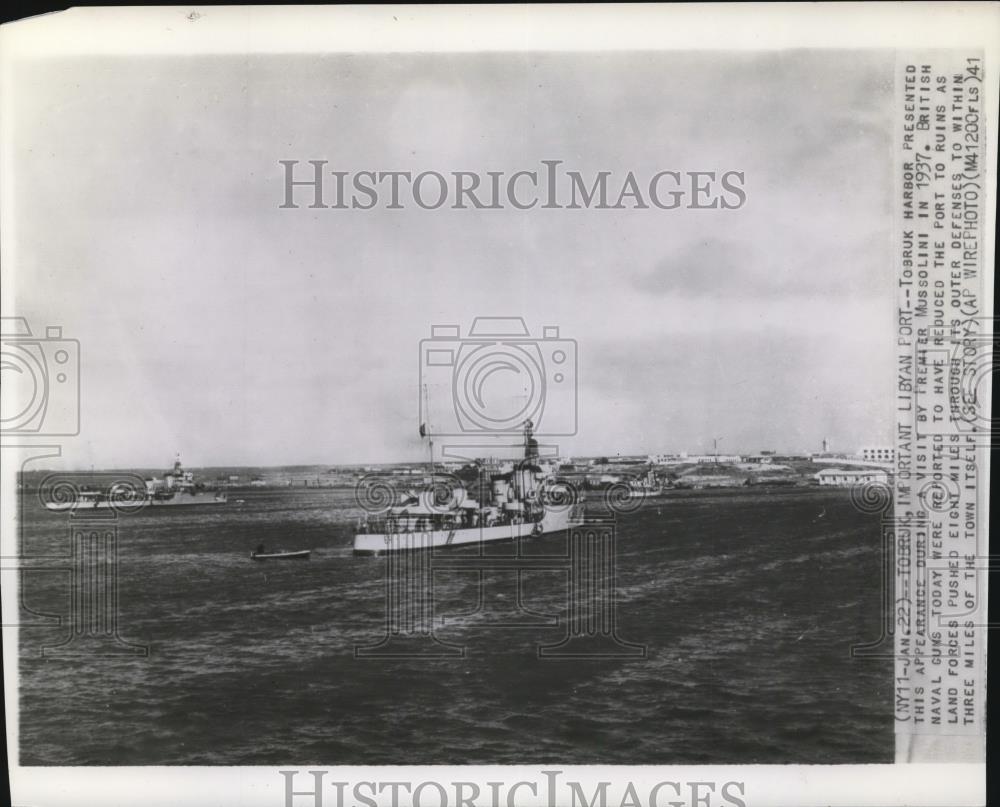 1941 Press Photo Tobruk Harbor Presented This 1937 Appearance - nef17387 - Historic Images