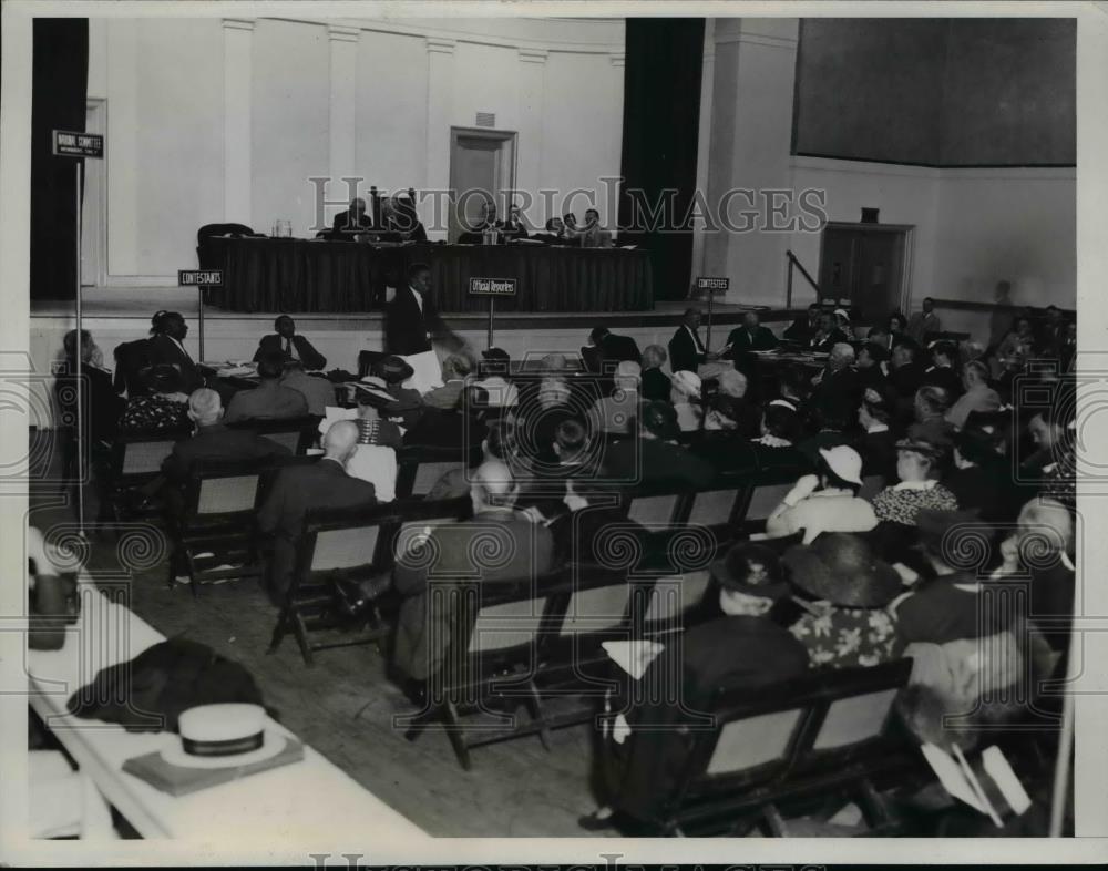 1936 Press Photo Cleveland Public Hall Republican National Convention Delegates - Historic Images