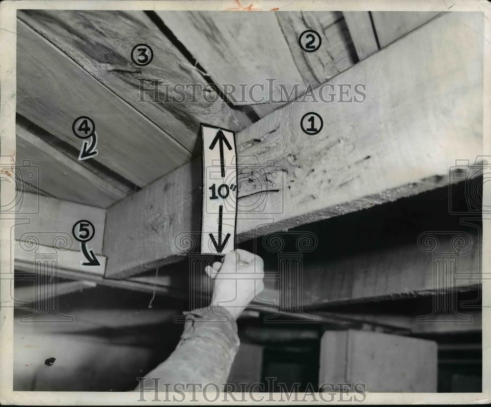 1946 Press Photo New House For Sale Riddled With Worm Holes  - nef19850 - Historic Images