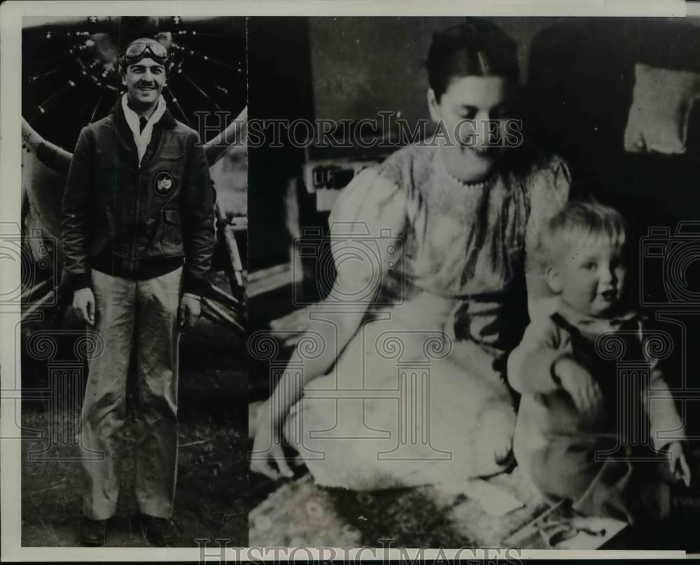 1938 Press Mr &amp; Mrs Henry Salisbury &amp; Son Richard Passengers On Missing Airliner - Historic Images