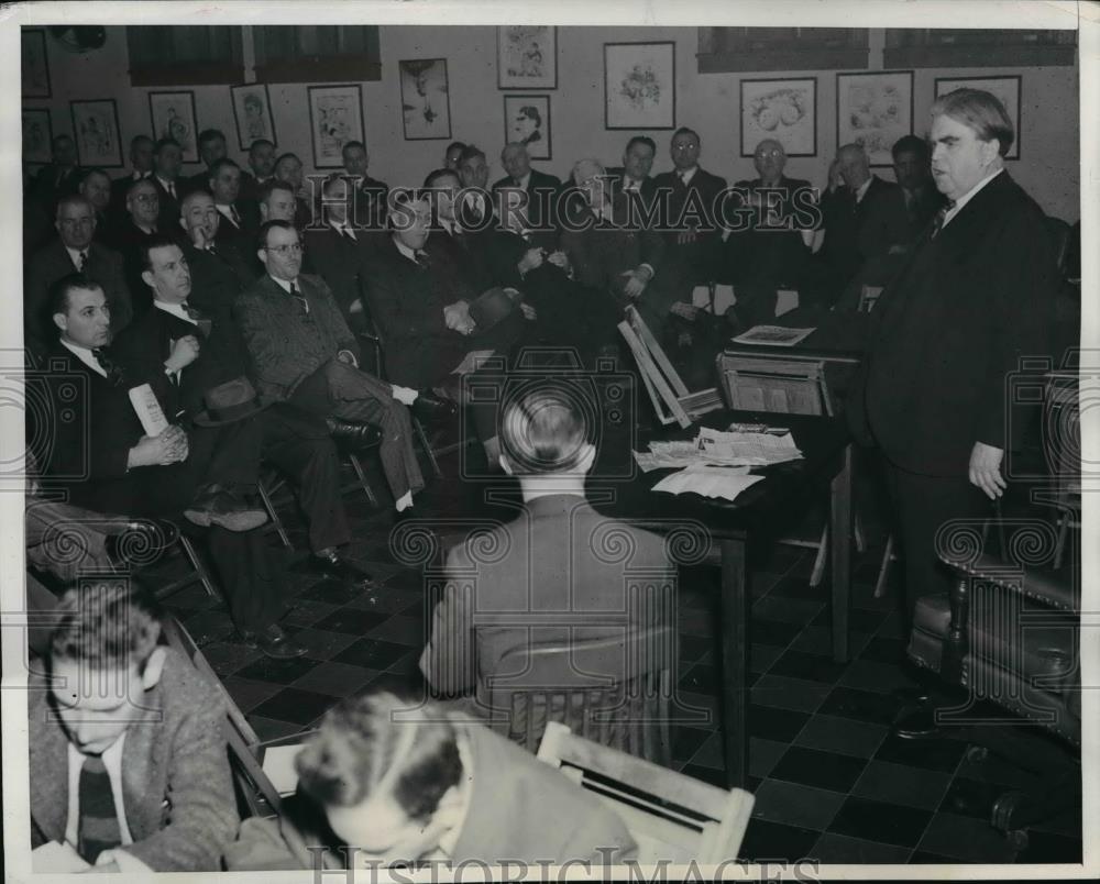 1941 Press Photo John L. Lewis of United Mine Workers Meets with Policy Board - Historic Images