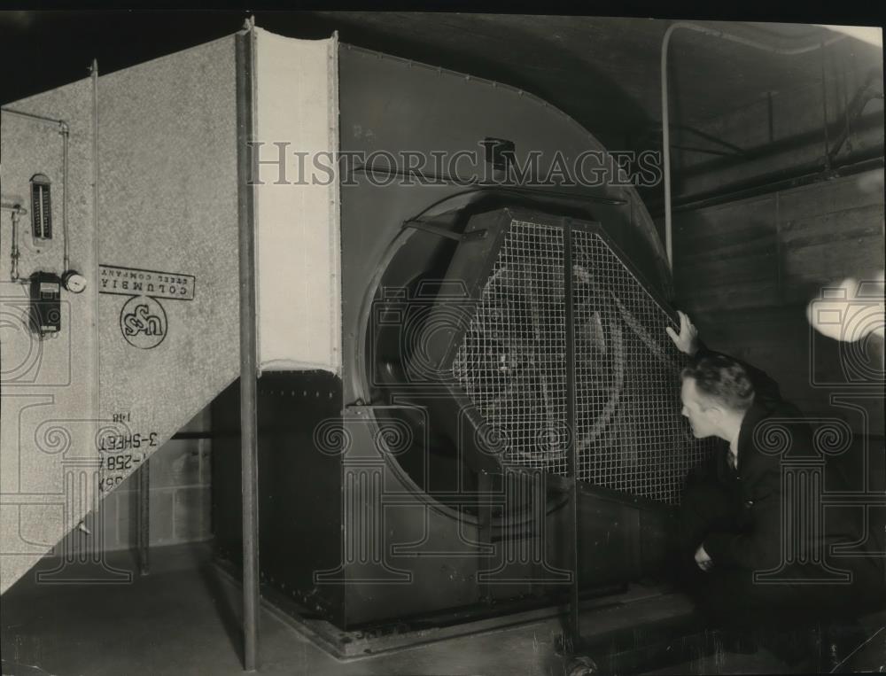 1940 Press Photo Eastern Washington College-New Air Conditioning System-Library - Historic Images