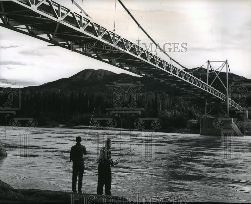 1962 Press Photo Alaska Highway crosses Liard River Bridge - spx10680 - Historic Images