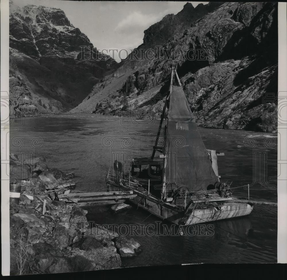 1951 Press Photo L.L. Jeffries company completing the Hell's Canyon da