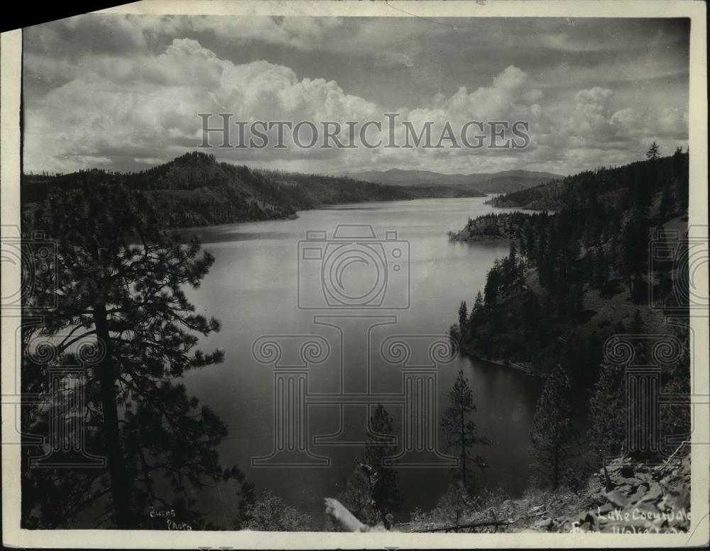 1942 Press Photo General view of Lake Coeur d'Alene, Idaho - spx11150 - Historic Images