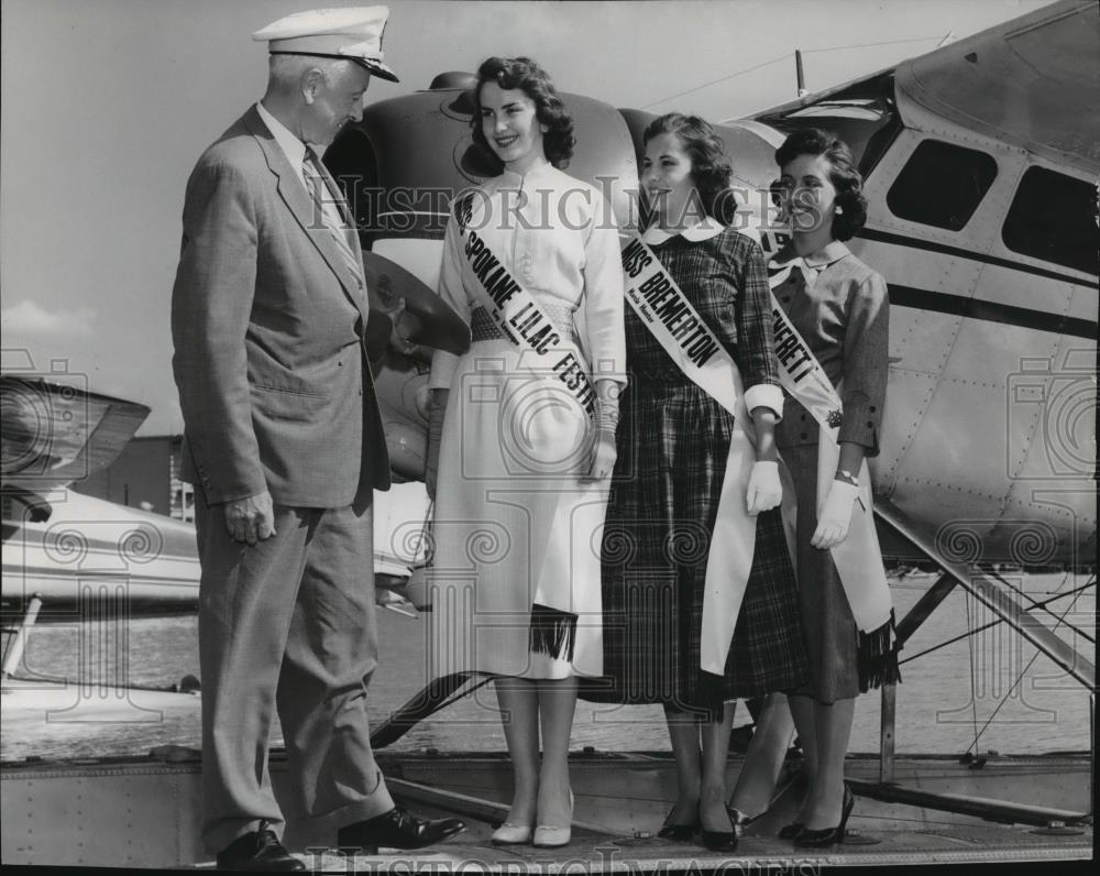 1957 Press Photo Lilac Festival Queen and Ray La Vasque - spx11483 - Historic Images