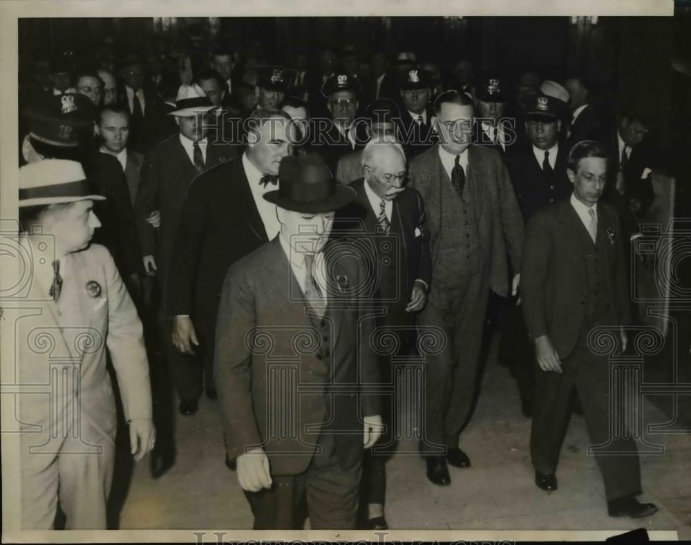 1934 Press Photo Samuel Insull with H C Laubenheimer - nee69595 - Historic Images