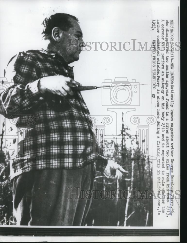 1957 Press Photo George Perry Nationally Known Writer Disappeared 2 Months Ago - Historic Images