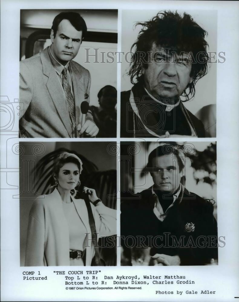 1987 Press Photo Dan Aykroyd & other cast members of The Couch Trip - cvp60317 - Historic Images
