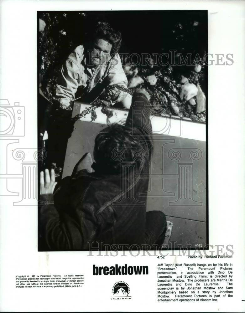 1997 Press Photo Kurt Russell in Paramount Pictures' Breakdown - cvp59376 - Historic Images