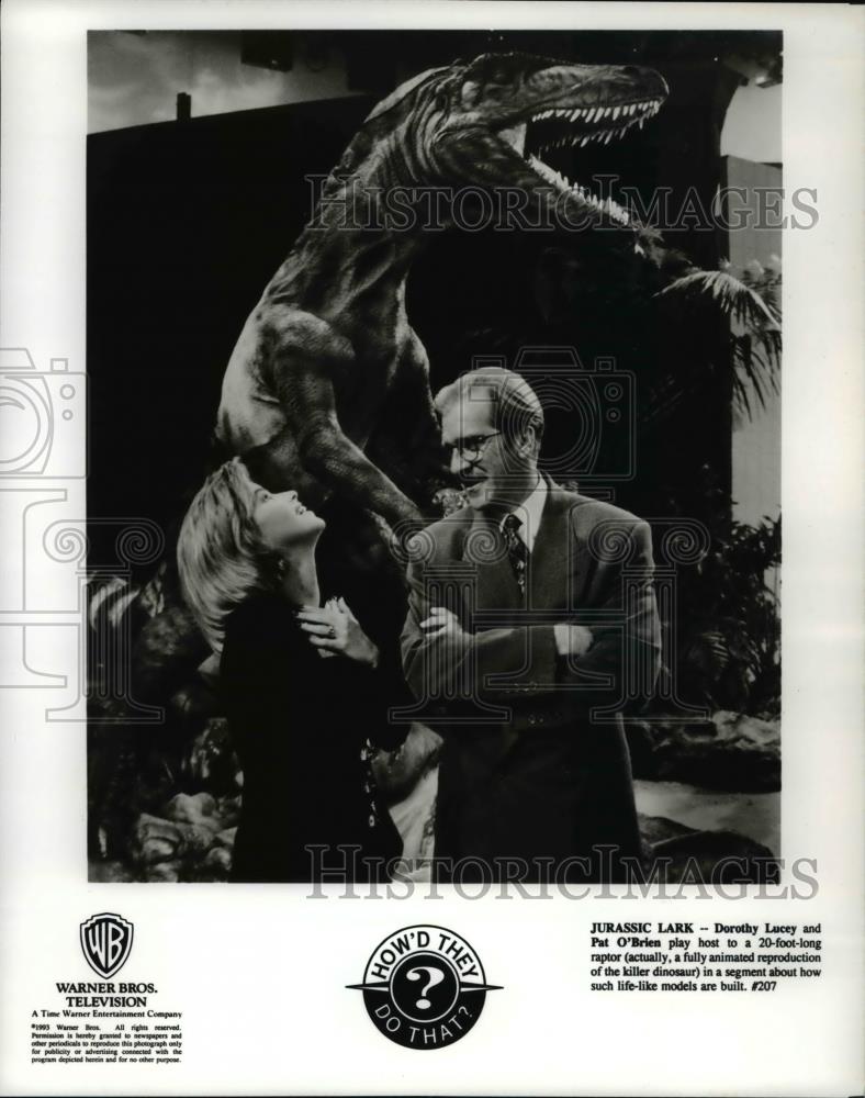 1993 Press Photo Dorothy Lucey &amp; Pat O&#39;Brien play- How&#39;d They Do That? - Historic Images