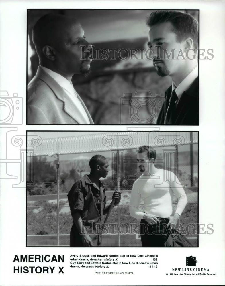 1998 Press Photo Avery Brooks and Edward Norton star in American History X - Historic Images