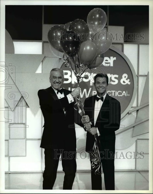Press Photo Dick Clark and Ed McMahon host Super Bloopers & New Practical Jokes - Historic Images