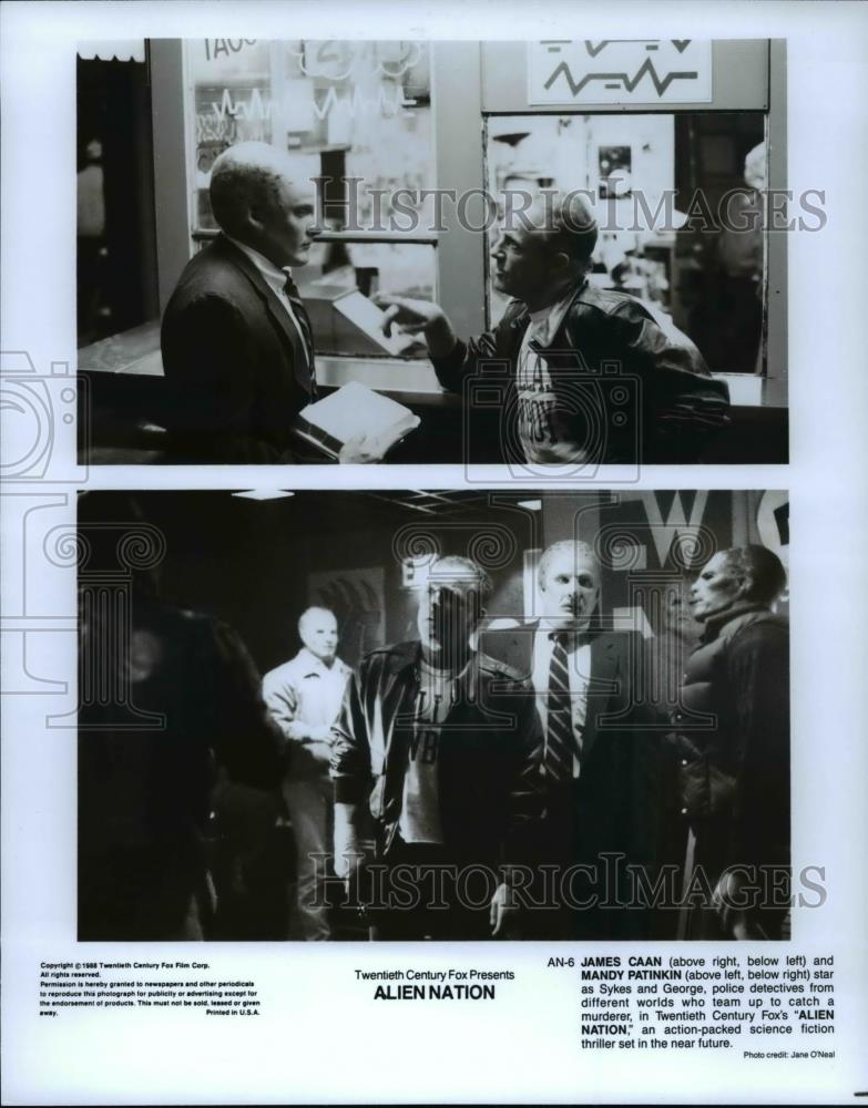 1988 Press Photo James Caan & Mandy Patinkin in Alien Nation - cvp60089 - Historic Images