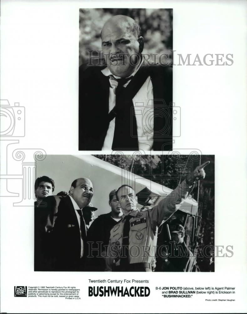 1995 Press Photo Jon Polito and Brad Sullivan in Bushwhacked - cvp59388 - Historic Images