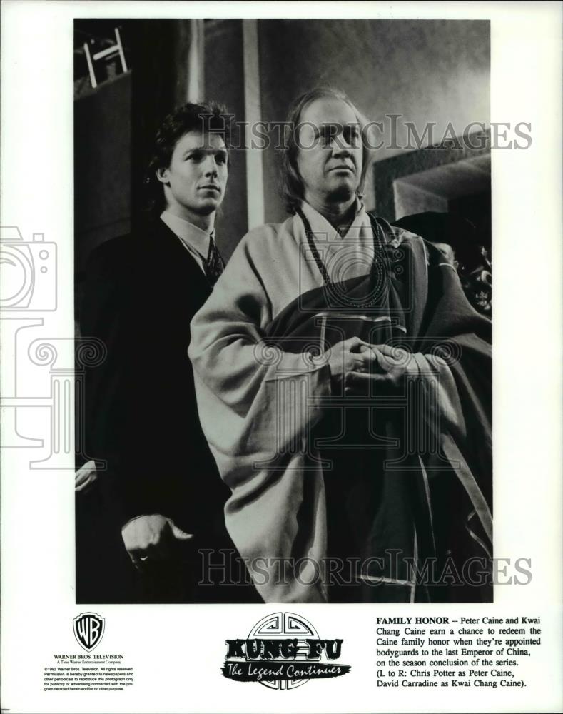 Press Photo Peter Chris Potter and David Carradine star in the fil Kung Fu - Historic Images