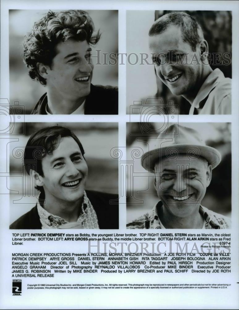 1990 Press Photo Patrick Dempsey and Daniel Stern star in Coupe de Ville - Historic Images