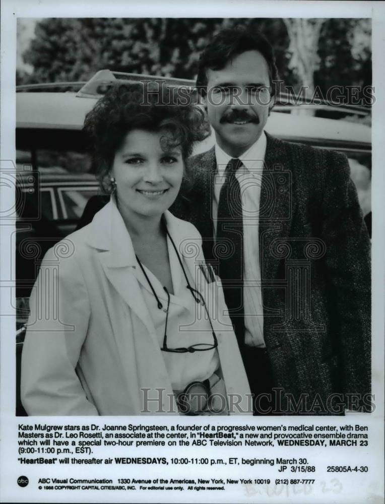 1988 Press Photo Kate Mulgrew &amp; Ben Masters in Heart Beat - cvp59653 - Historic Images