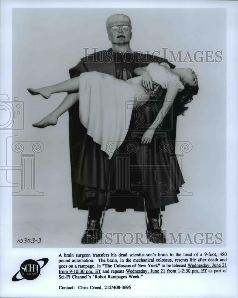 1995 Press Photo The Colossus of New York as part of Robot Rampages Week - Historic Images