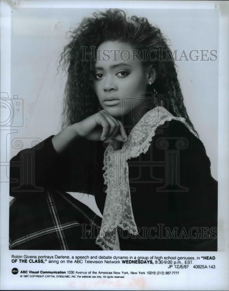 1987 Press Photo Robin Givens portrays Darlene in Head of the Class - cvp60130 - Historic Images