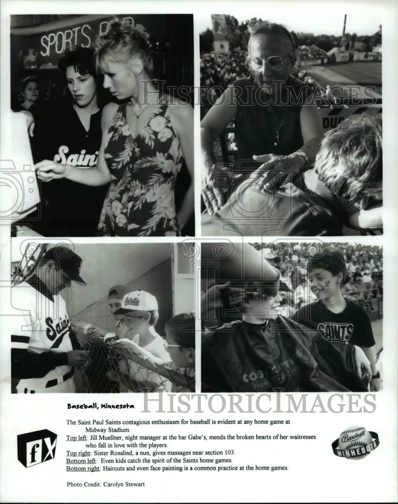 1996 Press Photo Scenes in TV Program Baseball, Minnesota - cvp59843 - Historic Images